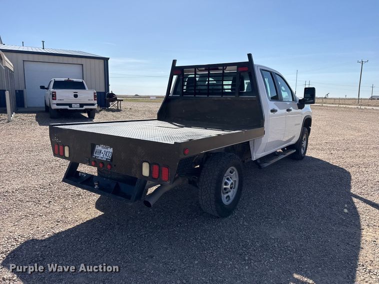 image for item FC2327 2021 Chevrolet 2500HD Ext. Cab flatbed pickup truck