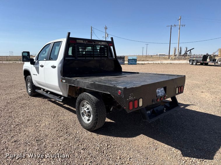 image for item FC2327 2021 Chevrolet 2500HD Ext. Cab flatbed pickup truck