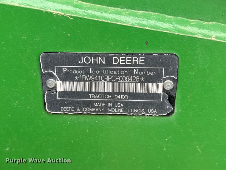 image for item NA9321 2013 John Deere 9410R 4WD tractor