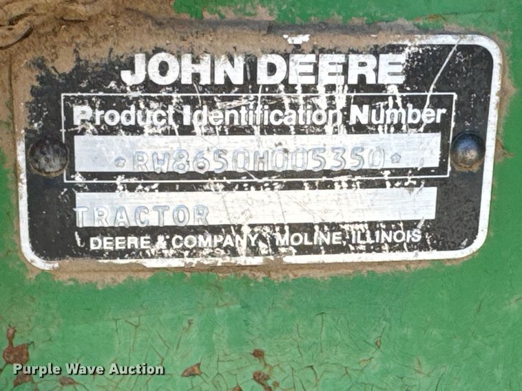 image for item NA9377 1984 John Deere 8650 4WD tractor