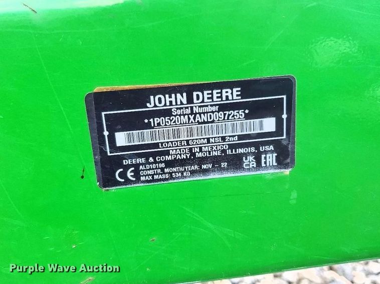 image for item YA3704 2022 John Deere 520M loader