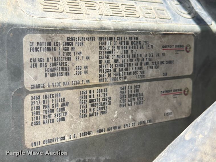 image for item EA4922 2002 Freightliner CST120 semi truck