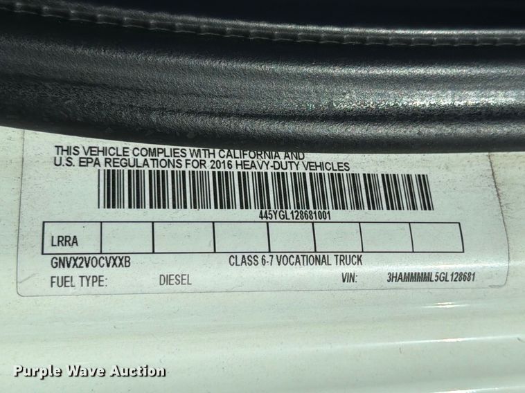 image for item ED5150 2016 International DuraStar 4300 refrigerated truck