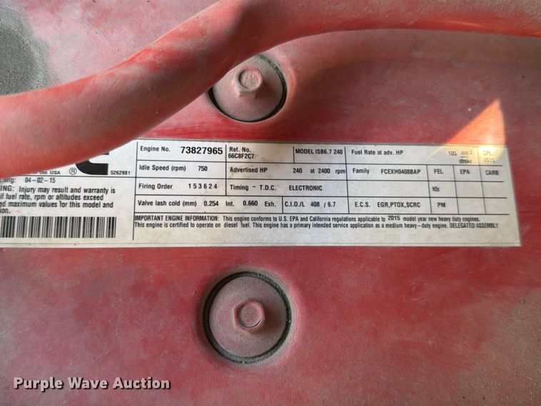 image for item ED5150 2016 International DuraStar 4300 refrigerated truck