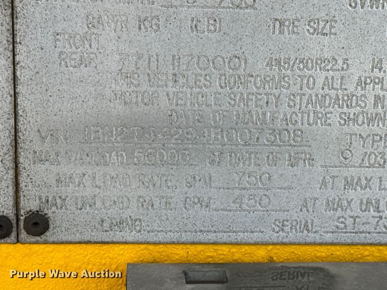 image for item ET6235 2004 Beall BAST-96-3-SB tank trailer