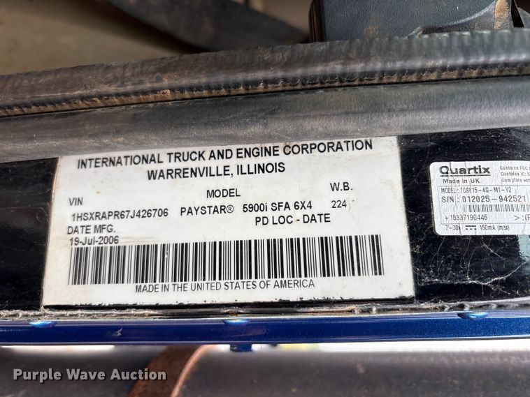 image for item EU5601 2007 International 5900i winch truck