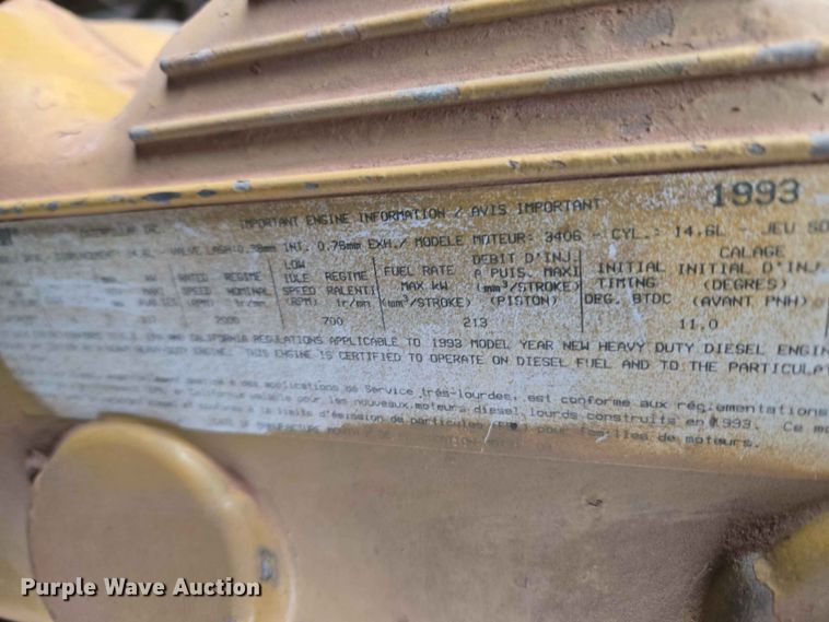 image for item EW0179 1993 Caterpillar 3406 engine