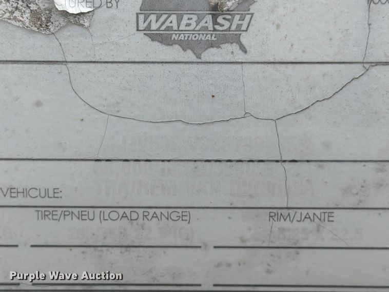 image for item EW2039 2002 Wabash National Corporation dry van trailer