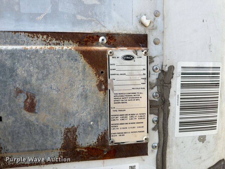 image for item EW2048 2007 Strick Corp. dry van trailer