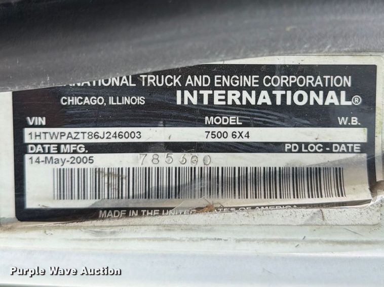 image for item FC3100 2006 International 7500 fuel truck