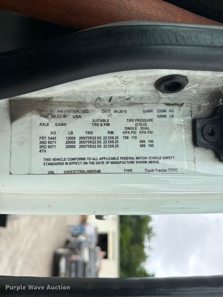 image for item FC3102 2020 International HV613 semi truck