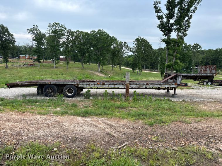 image for item FG0391 1980 Shop built drop tilt deck equipment trailer