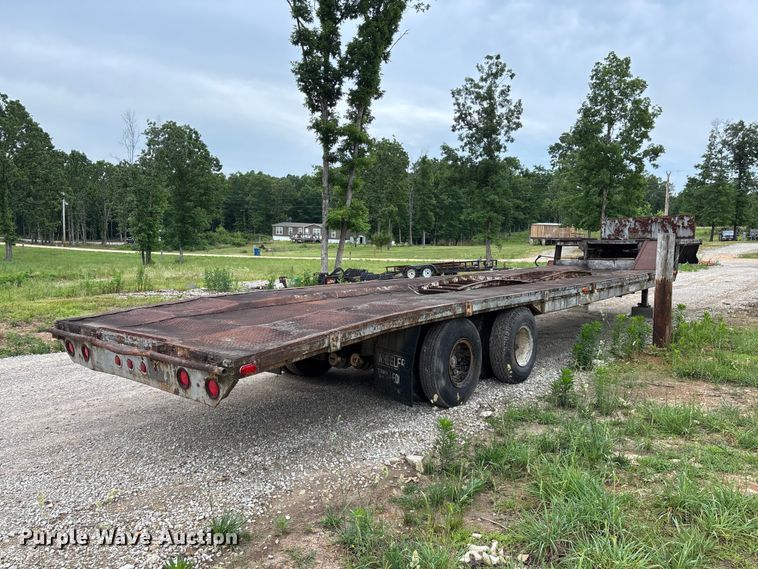 image for item FG0391 1980 Shop built drop tilt deck equipment trailer