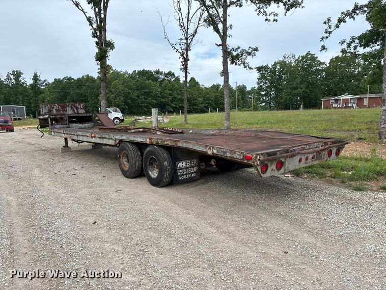 image for item FG0391 1980 Shop built drop tilt deck equipment trailer