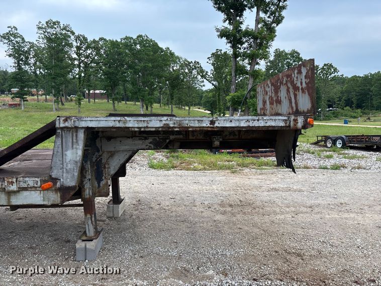 image for item FG0391 1980 Shop built drop tilt deck equipment trailer