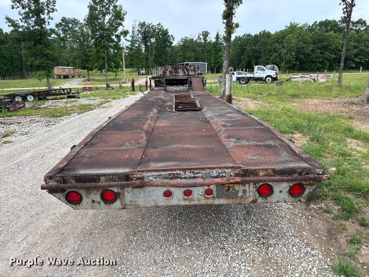 image for item FG0391 1980 Shop built drop tilt deck equipment trailer