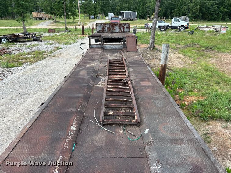 image for item FG0391 1980 Shop built drop tilt deck equipment trailer