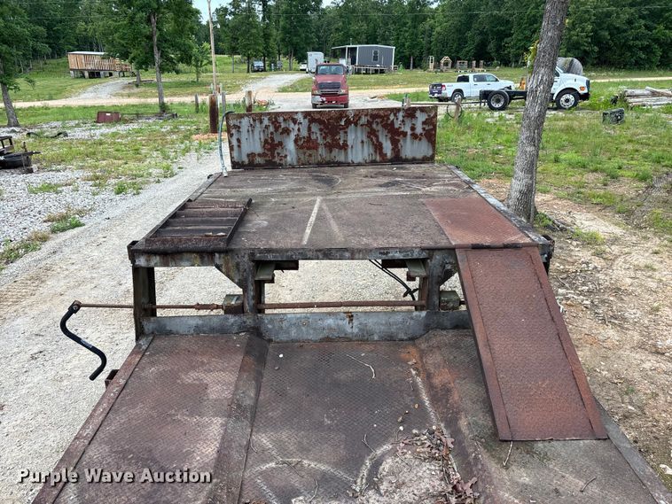 image for item FG0391 1980 Shop built drop tilt deck equipment trailer