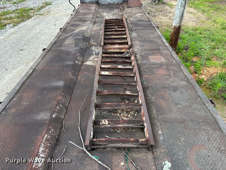 image for item FG0391 1980 Shop built drop tilt deck equipment trailer