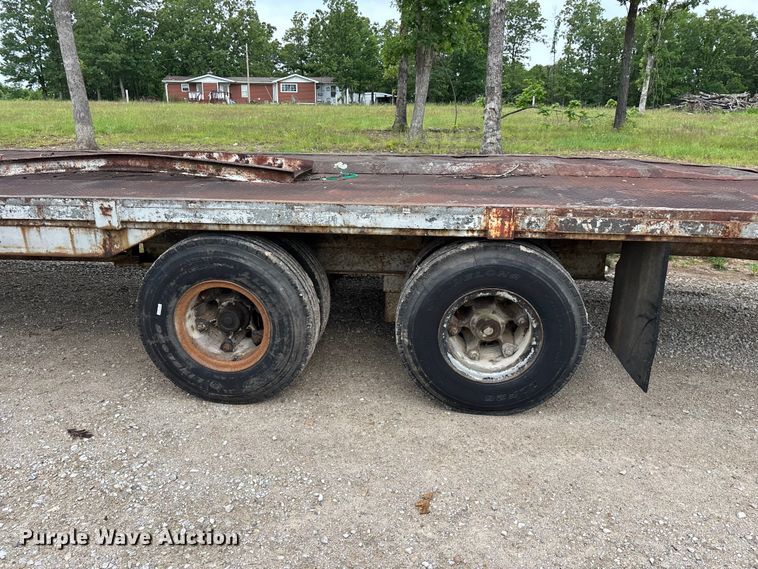image for item FG0391 1980 Shop built drop tilt deck equipment trailer