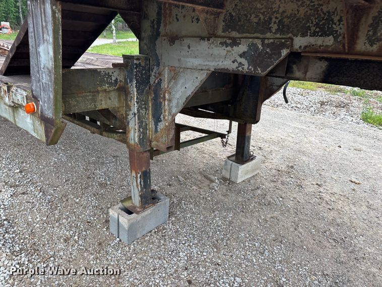 image for item FG0391 1980 Shop built drop tilt deck equipment trailer