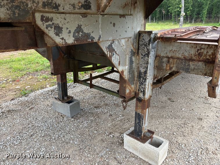 image for item FG0391 1980 Shop built drop tilt deck equipment trailer