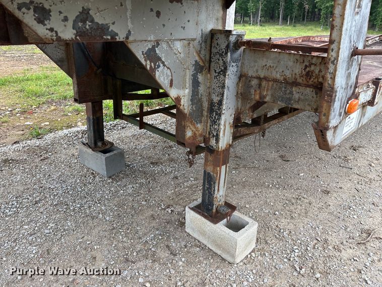 image for item FG0391 1980 Shop built drop tilt deck equipment trailer