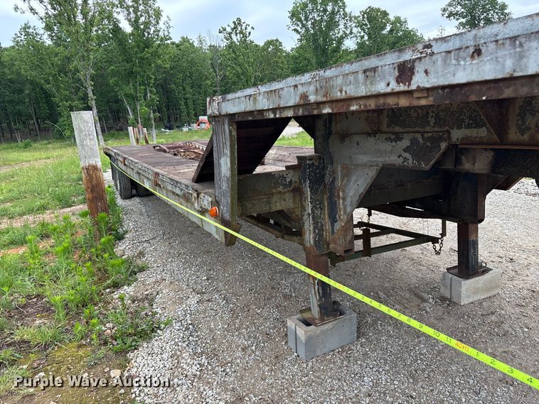 image for item FG0391 1980 Shop built drop tilt deck equipment trailer