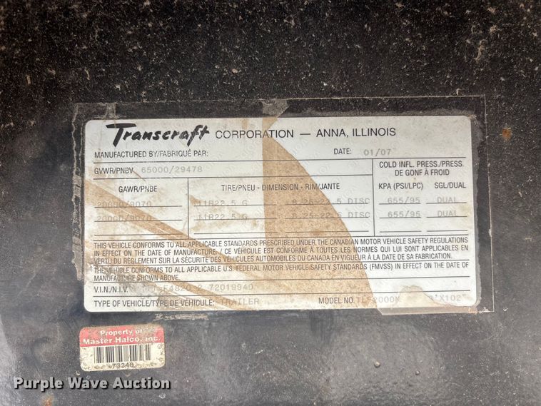 image for item FG0424 2007 Transcraft TL-2000 Normal Duty flatbed truck