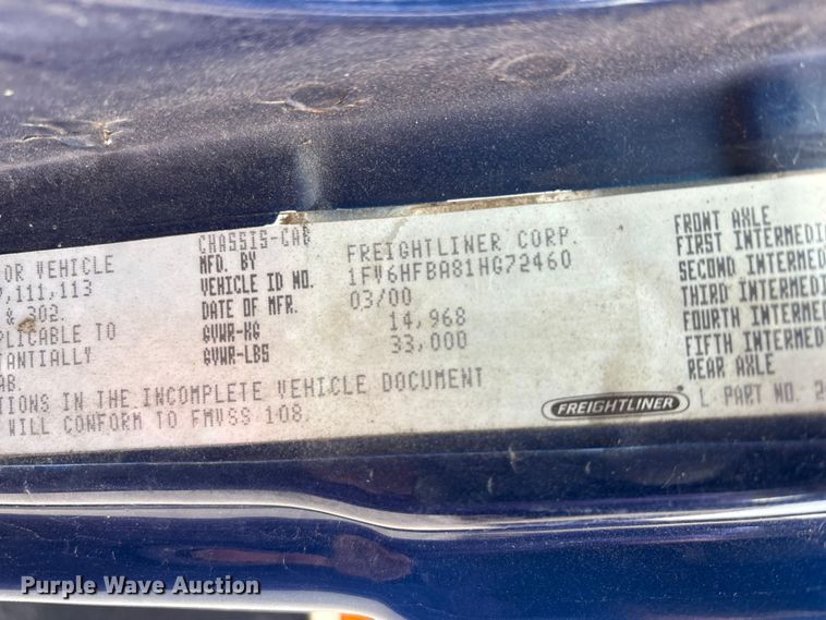 image for item FK1495 2001 Freightliner FL70 flatbed truck