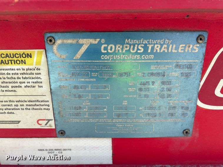 image for item YA2955 2023 Corpus Trailers Evolution extendable container trailer