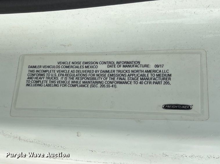 image for item YA3213 2018 Freightliner Business Class M2 box truck