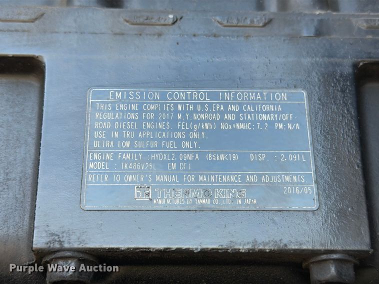 image for item YA3336 2017 Wabash RFALHSA refrigerated van trailer