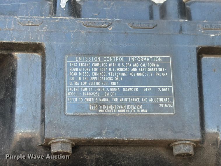 image for item YA3337 2017 Wabash RFALHSA refrigerated van trailer