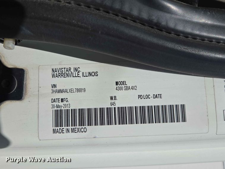 image for item DP8942 2014 International 4300 box truck