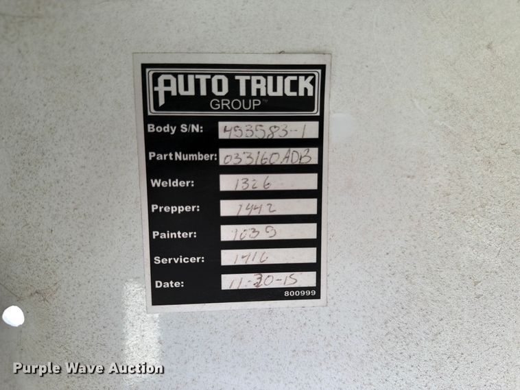 image for item DQ7786 2015 Auto Truck Group utility bed
