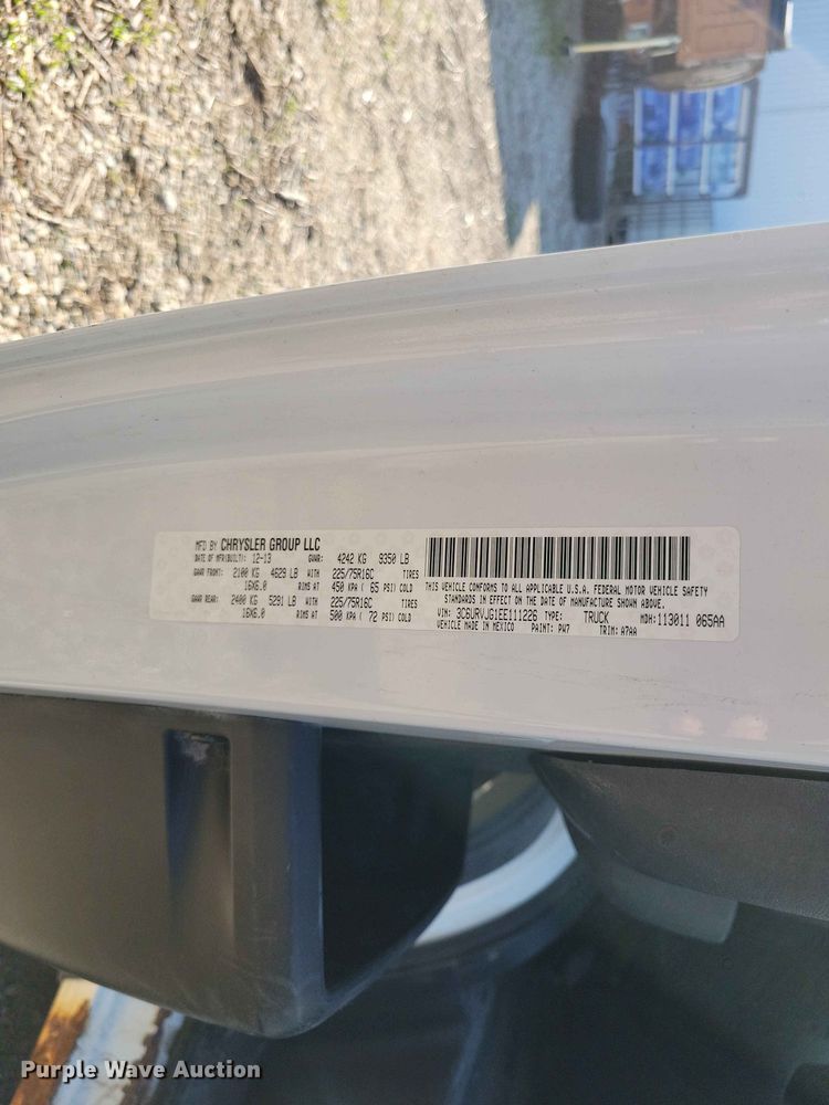 image for item DZ7268 2014 RAM Prostar van