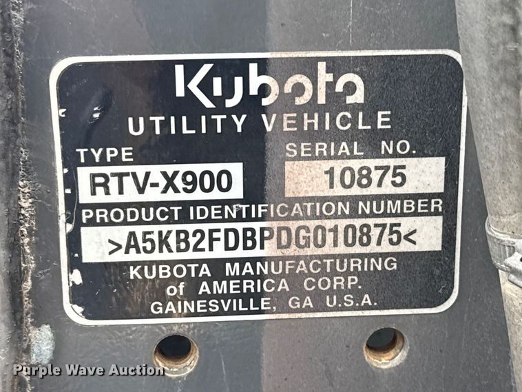 image for item EG8876 2011 Kubota RTV-X900 utility vehicle