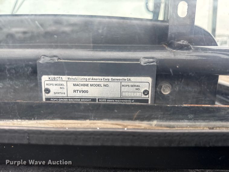image for item EG8928 2011 Kubota RTV900 utility vehicle