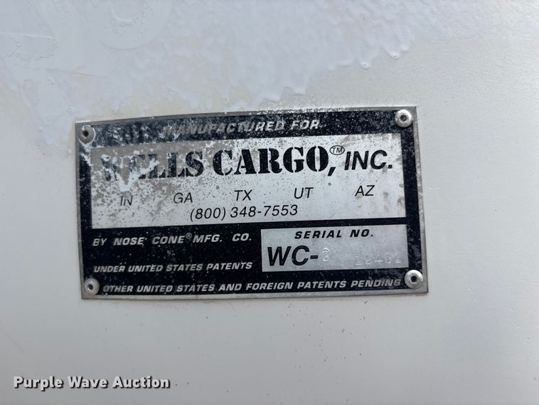 image for item EG9038 1996 Wells Cargo enclosed cargo trailer