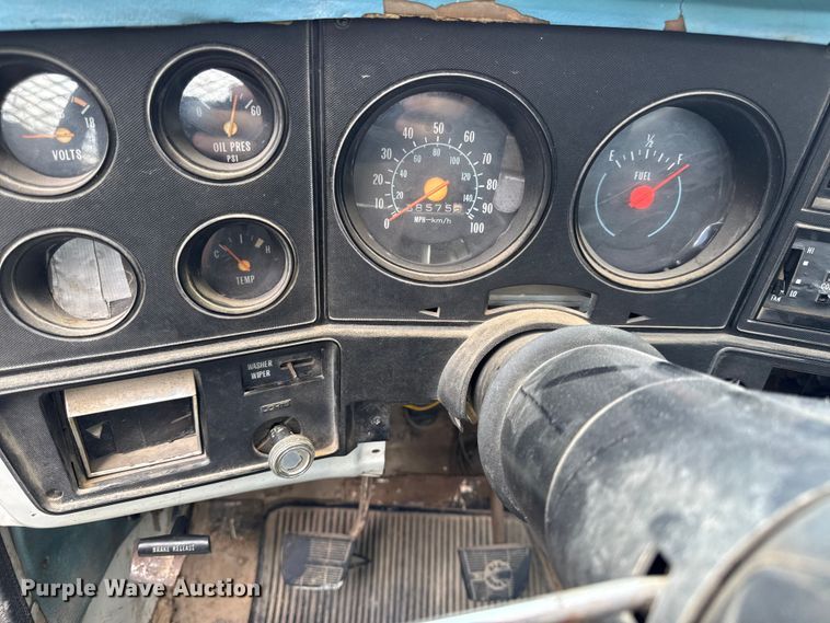 image for item EN0439 1979 Chevrolet C30 flatbed pickup truck