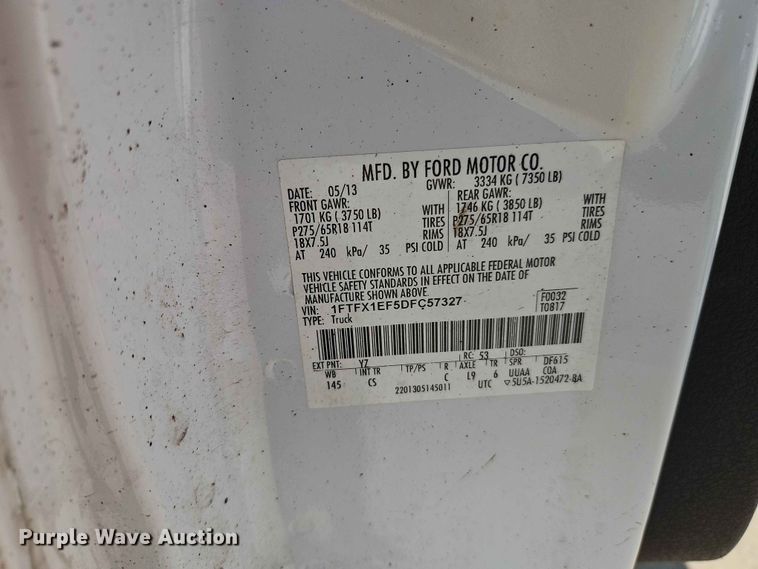 image for item EO7383 2013 Ford F150 pickup truck
