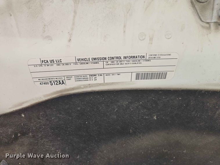 image for item EO7384 2016 RAM 1500 Crew Cab pickup truck