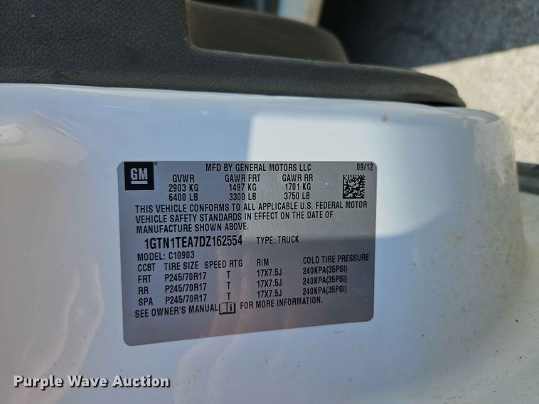 image for item EO7434 2013 GMC Sierra 1500 pickup truck