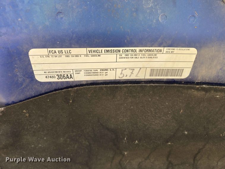 image for item ER1666 2015 RAM 1500 Ext. Cab pickup truck