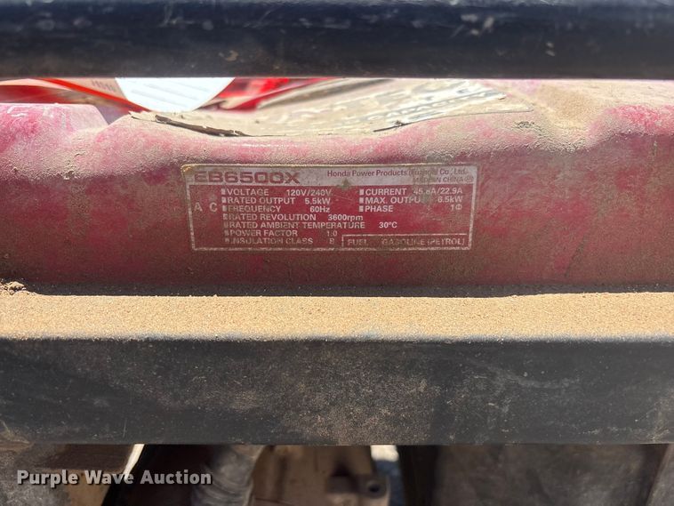 image for item ER7608 (6) Honda EB6500X generators