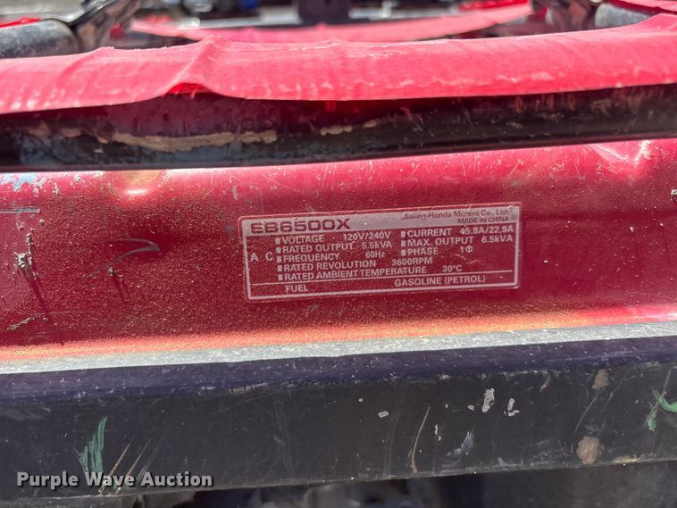image for item ER7608 (6) Honda EB6500X generators
