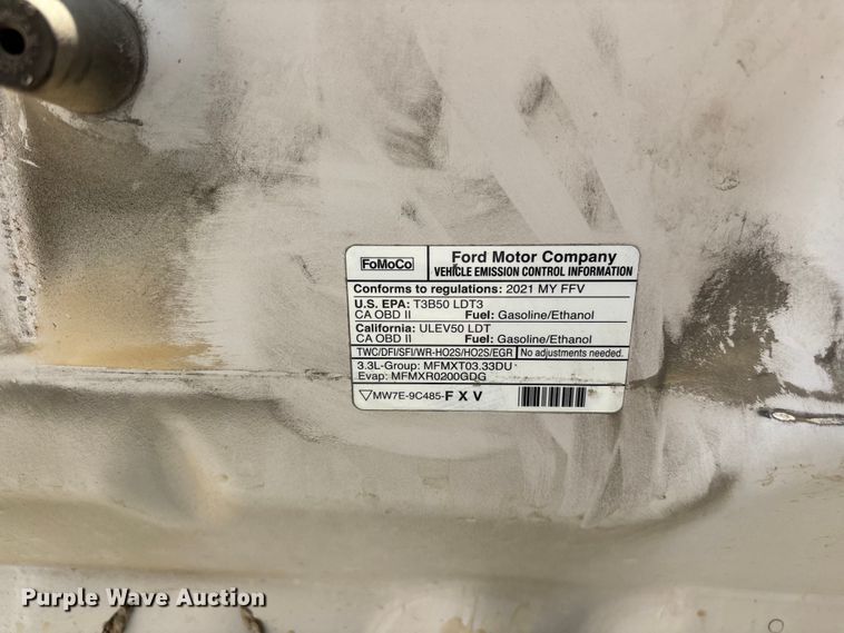 image for item ER7645 2021 Ford F150 Ext. Cab pickup truck