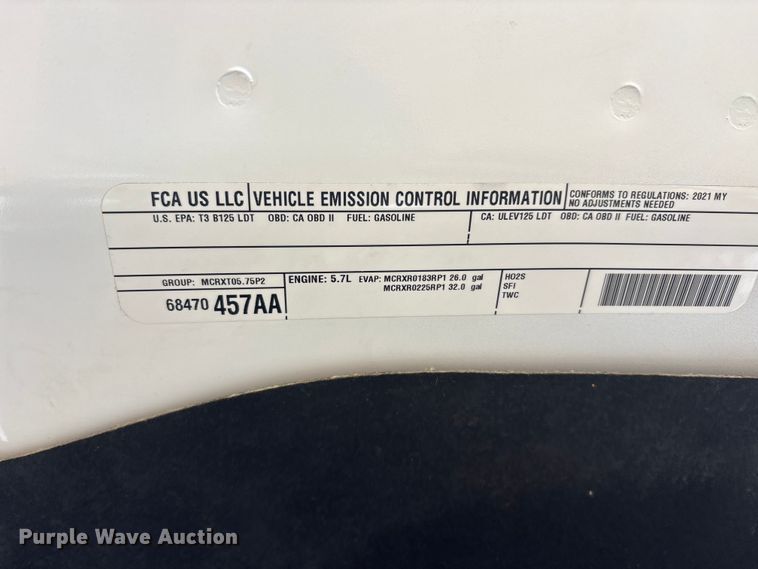 image for item ET2003 2021 RAM 1500 Ext. Cab pickup truck