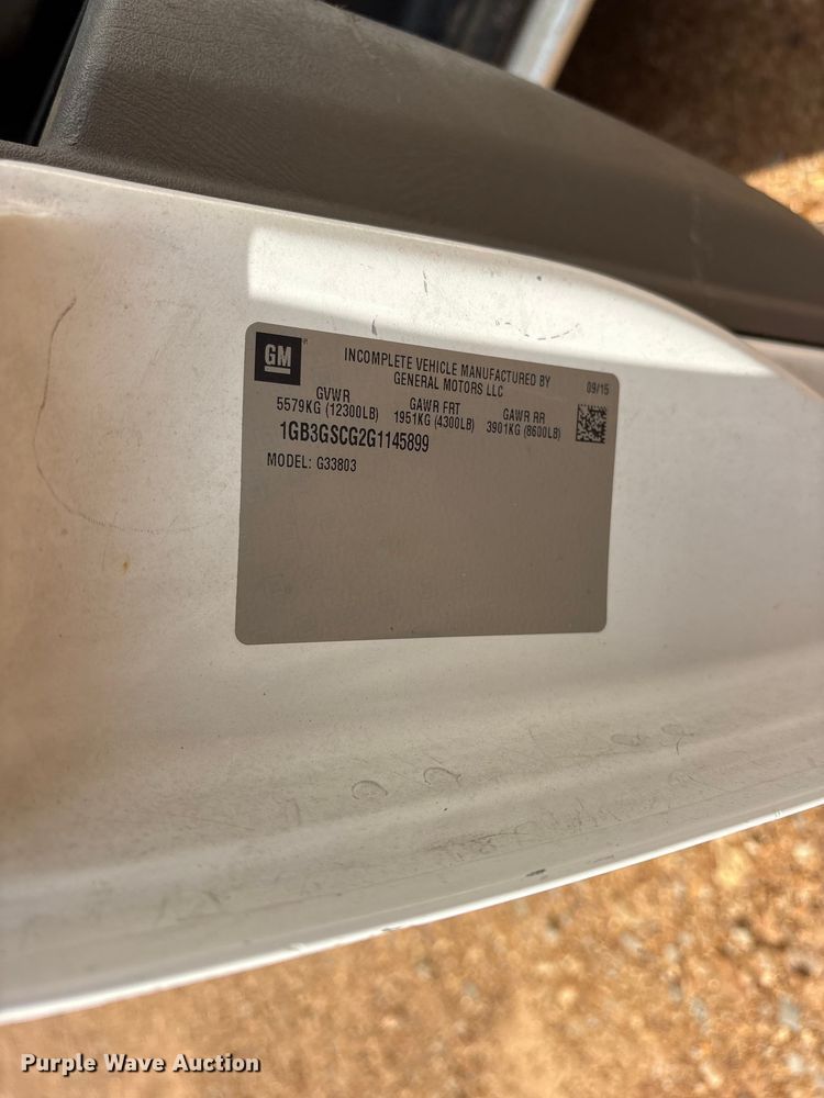 image for item ET2160 2016 Chevrolet Express box truck